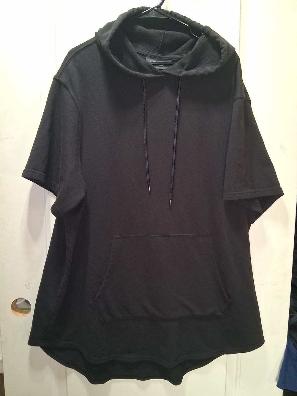No Boundaries Black Hooded Short-Sleeve Top